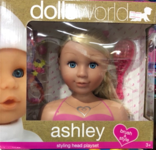 בובת ראש + מברשת וסיכות