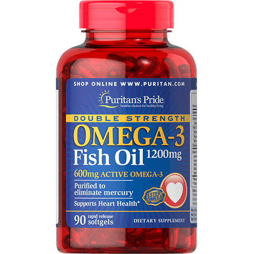 -- דאבל אומגה 3 -- 1200 מג שמן דגים ן 90 כמוסות