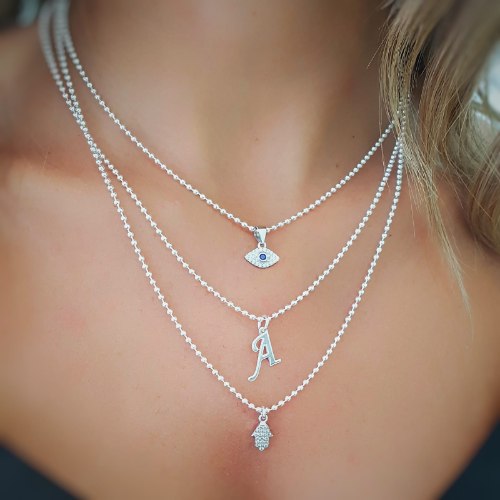 שרשרת טריפל אותיות דגם LA279