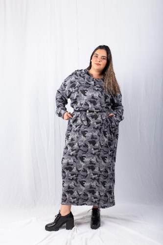 שמלת מנדי צבאי אפור