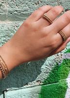 טבעת זהב כדורים פתוחה|טבעת כדורים