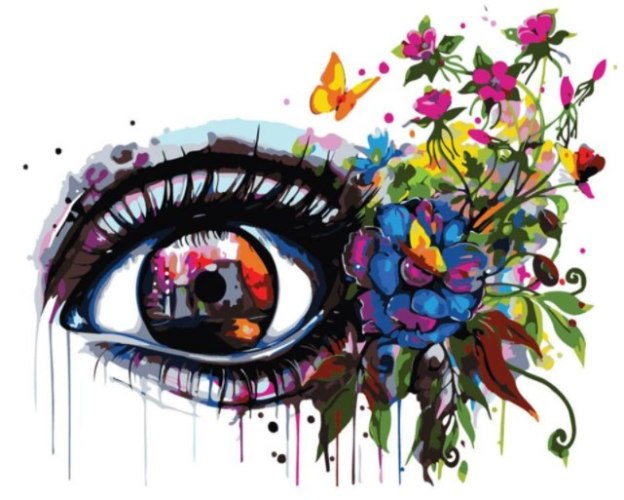 צביעה לפי מספרים - עין פורחת