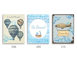 סט של 3 תמונות השראה מעוצבות לחדר ילדים , בנים דגם 011