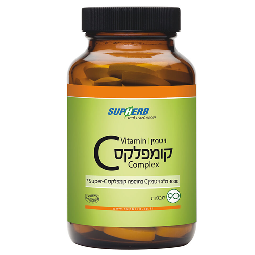 קומפלקס ויטמין C מועשר בביופלבונואידים,  90 טבליות, 500 מ"ג,  סופהרב