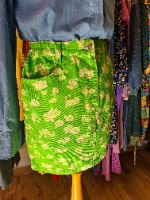 חצאית ג'ינס ירוקה פרחונית מידה S