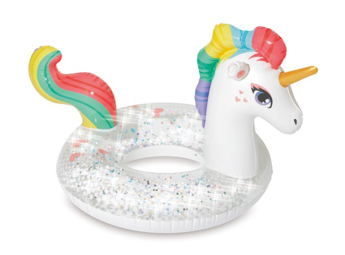 גלגל חד קרן נצנצים  (117*79*76 סמ)