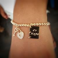 צמיד LOVE STORY עם מפתח הלב משובץ