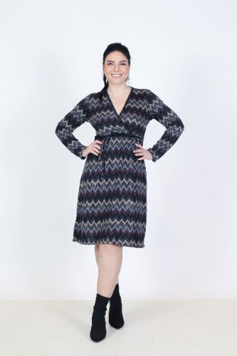 שמלת אלונה פליז מודפס