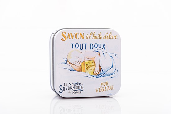 סבון בקופסת פח מאוירת/ תינוק ישן