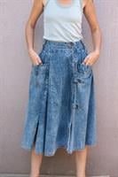 חצאית מידי ג'ינס Stone wash מידה L