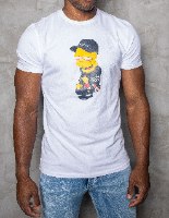 טי שרט  T - AKASHI LOGO צבע לבן SIMPSONS