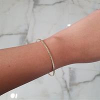 צמיד מרוקאי דק לאישה צמיד זהב עם חריטת לייזר