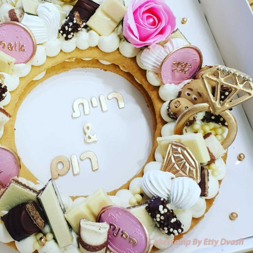 סט ברכות בעיגול 5 ס"מ| קישוט למארז מתוק | ברכות לכל עוגה |  חדש מאתי דבש