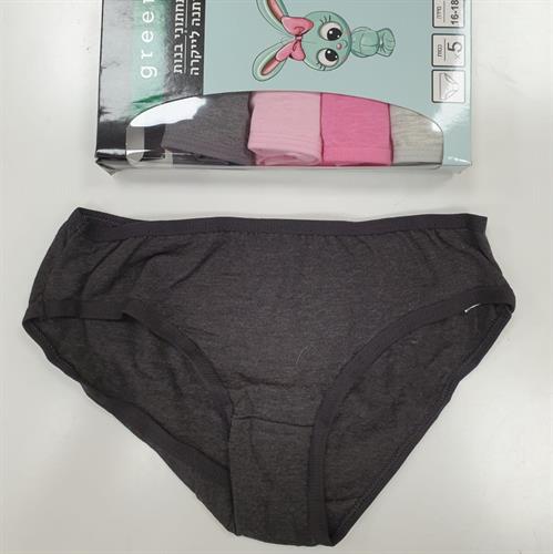 מארז 5 תחתוני בנות כותנה לייקרה א.תכלת