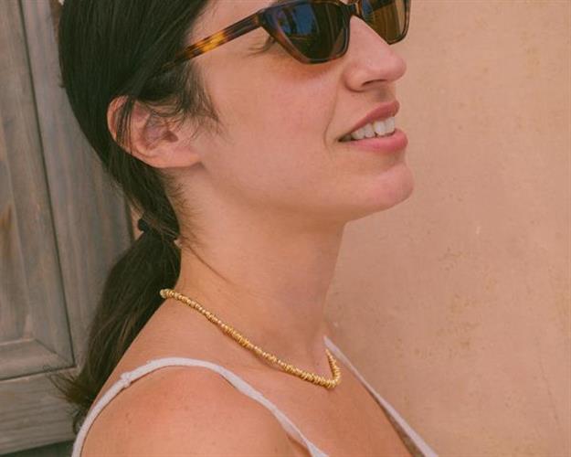 N-09  שרשרת לולאות וכדורי גולדפילד 14K