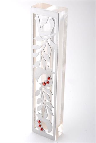 מסגרת נירוסטה בשילוב אבני סברובסקי על בסיס פרספקס - MZN-1