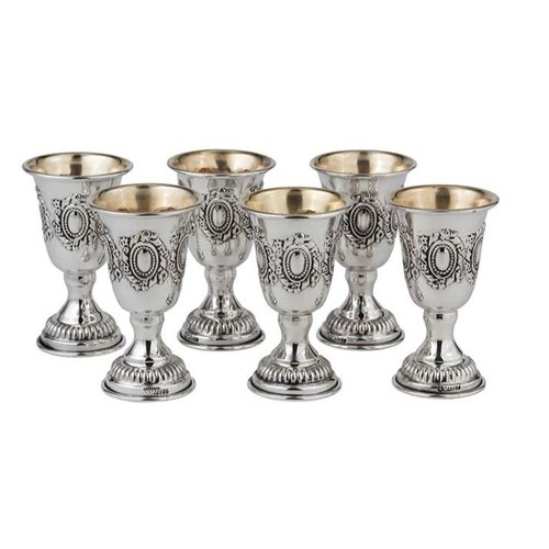 סט שישיית גביעי ליקר דגם אוול פרחוני | מורשת