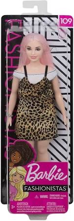 ברבי פאשניסטה שמלה מנומרת