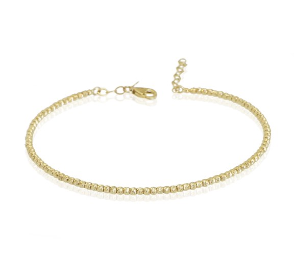 צמיד כדורים זהב קשיח