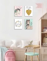 סט של 4 תמונות השראה לחדר ילדה/ נערה דגם031