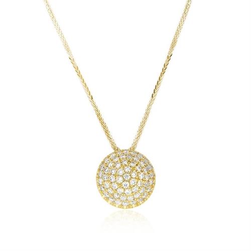 שרשרת פאווה יהלומים 1.65 קראט יהלומים זהב 14 קרט