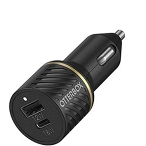 מטען רכב OTTERBOX דגם USB-C+ USB-A USB-PD שחור
