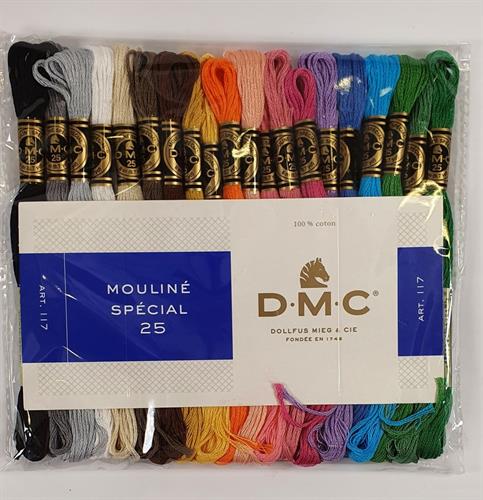 סט חוטי ריקמה DMC מולינה - 19 צבעים