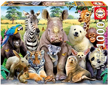פאזל 1,000חלקים חיות  - educa puzzle