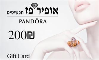 גיפטקארד - כרטיס מתנה  בשווי 200₪