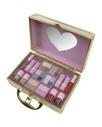 מזוודת איפור ורוד וזהב