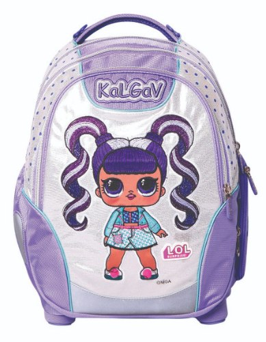 תיק לילך/כסוף Schoolbag LOL Purple Hair