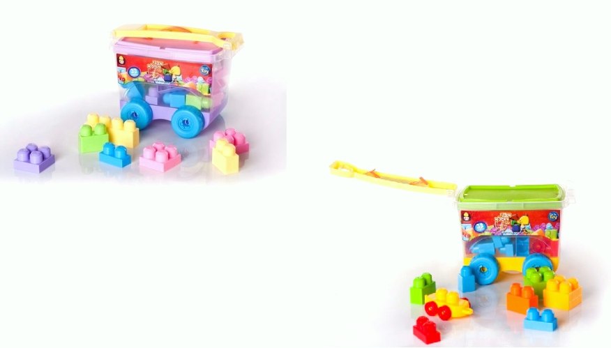 לולי אבני פלא מריצה 33 חלקים משחק הרכבה לבני +12 חודשים ירוק/ורוד