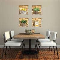 רביעיית נישות אבנים למטבח ופינת אוכל דגם 418S