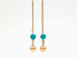 E-12 עגילי גולדפילד 14K דגם שרשרת