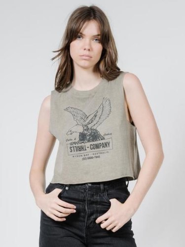 גופית קרופ נשר THRILLS ירוק זית