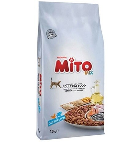 Mito מזון לחתולים מיטו 15 ק"ג עוף ודגים