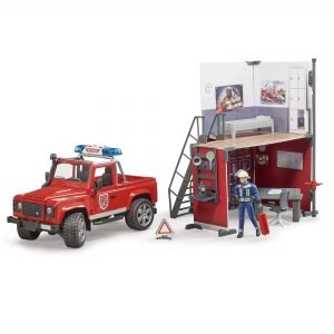 530-62701 Bworld תחנת כיבוי אש + לנד רובר דיפנדר וכבאי