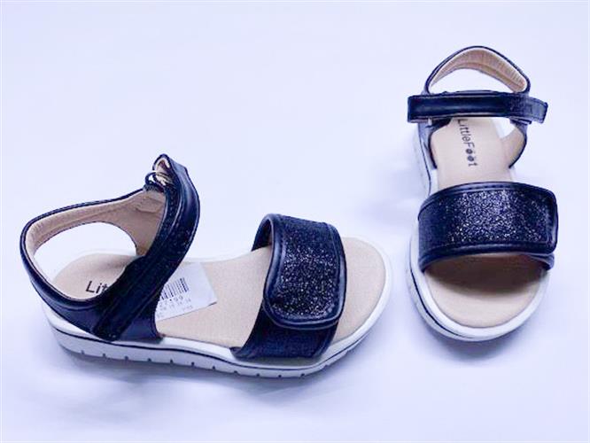 סנדל לבנות שחור נצנצים