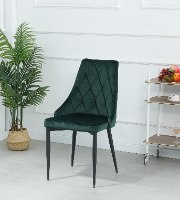 כיסא אוכל קטיפה דגם ארז שחור/אפור/ירוק