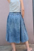 חצאית מידי ג'ינס Stone wash מידה L