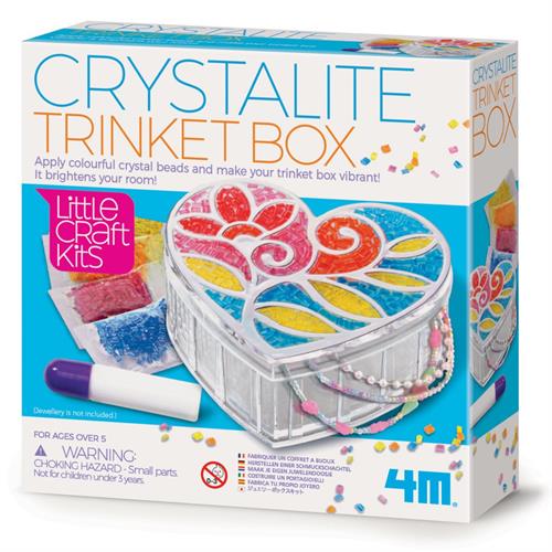 קופסת תכשיטים לב מצופה בחרוזים - 4M