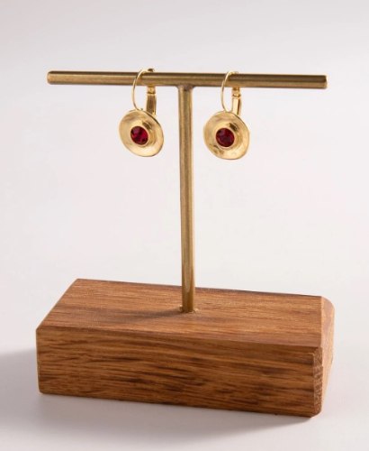 עגילי DANON - ספרה SPHERE (אדום)