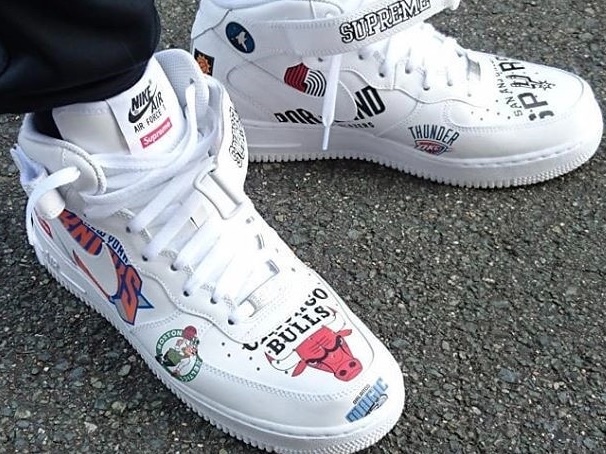 Black Nike x Supreme x NBA x Air Force 1 MID 07 sneakers