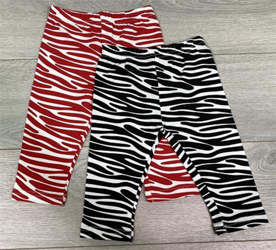 זוג מכנסי לייקרה ארוך זברה אדום ושחור