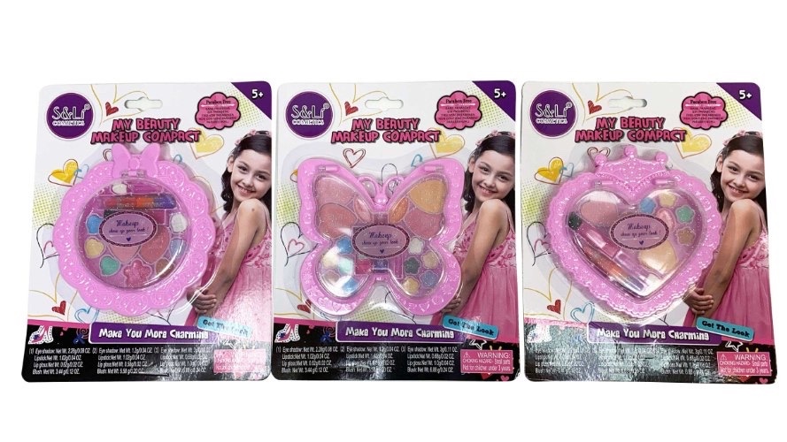 ערכת איפור בצורת פרפר, לב או עיגול