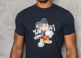 טי שרט  T - AKASHI LOGO צבע שחור מיקי מאוס