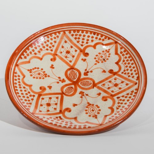 צלחת שטוחה חמרה פרחים M