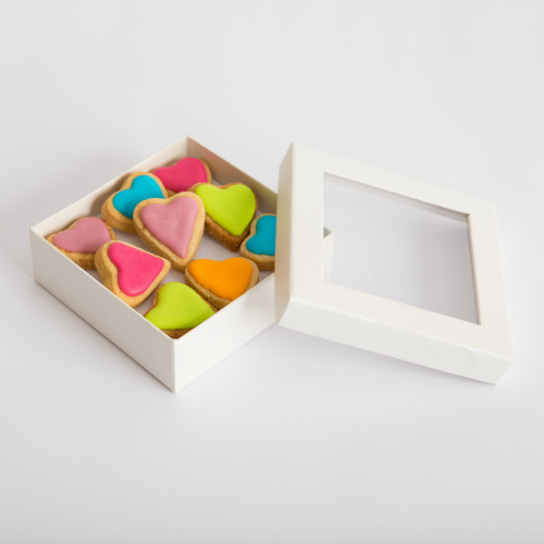 מארז לבבות צבעוני בקופסת תכשיט