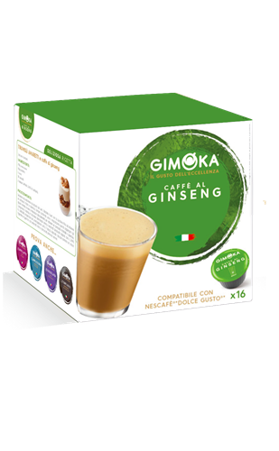 16 קפסולות ג'ינסנג ג'ימוקה תואמות דולצ'ה גוסטו Gimoka Ginseng Dolce Gusto