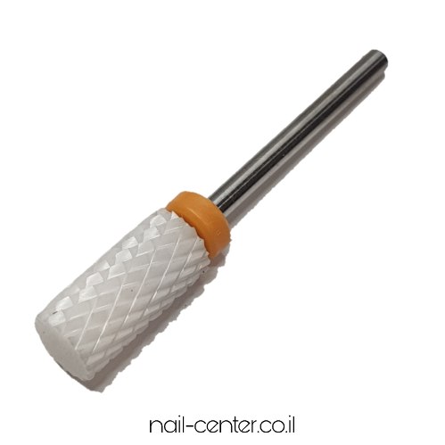 ראש שיוף קרמי ישר כתום גס - להסרת לק ג'ל